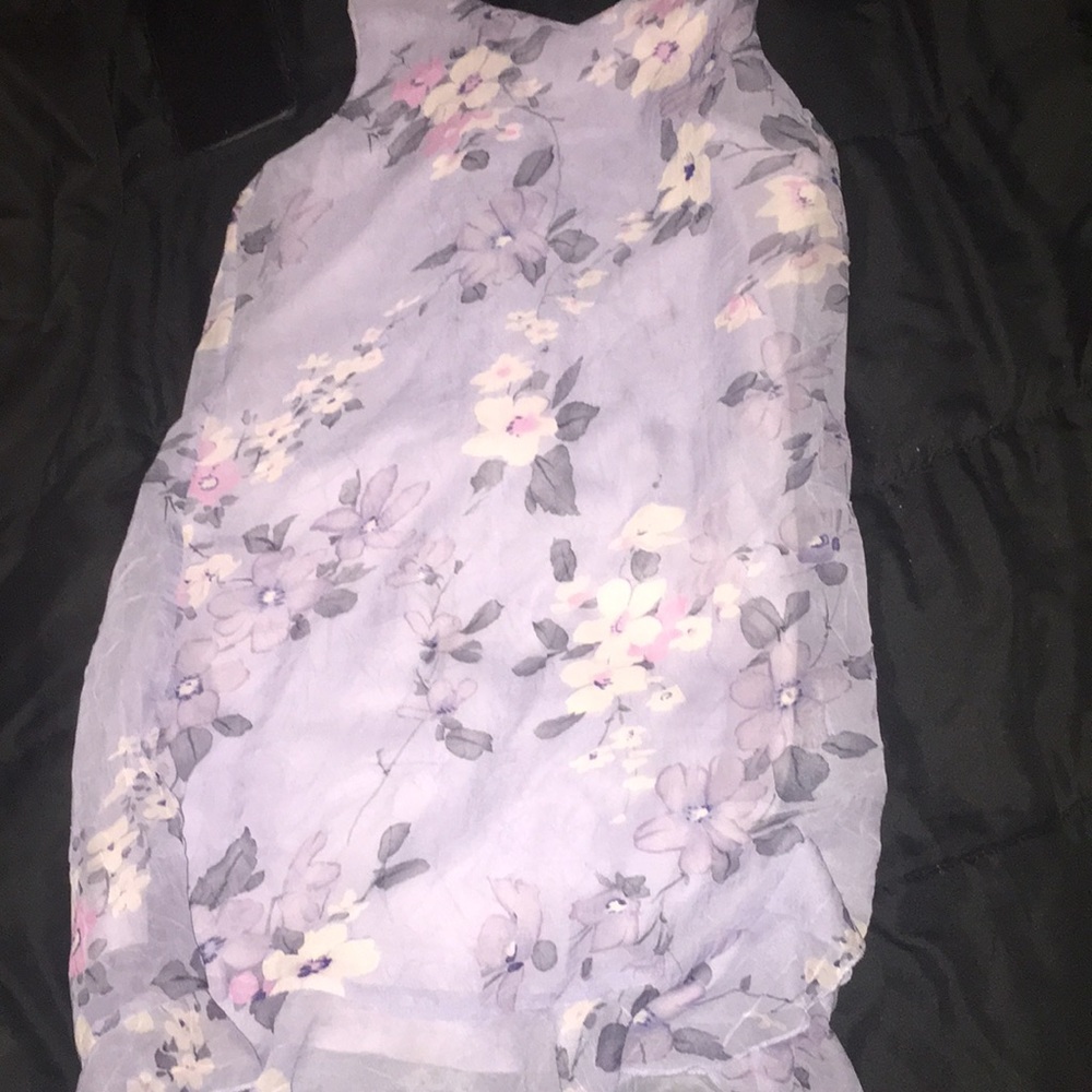 Purple floral tunic